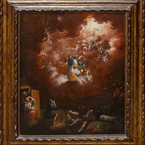 S2199 Objawienie anioła pasterzom, Olej na płótnie, XVIII w.