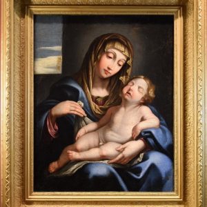 S3001 Madonna z Dzieciątkiem, Olej na płótnie, XVII w.