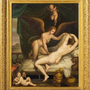 S3235 Wenus i Kupidyn, Olej na drewnie, XIX w.