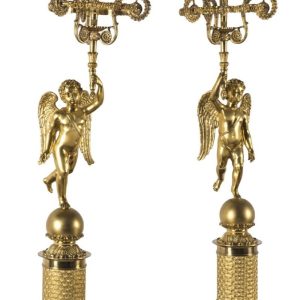 S3266 Para kandelabrów z puttem, XIX w.