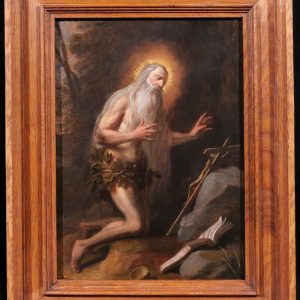 S3593 Święty Onufry, Olej na drewnie, XVII w.