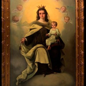 S3713 Matka Boża Szkaplerzna, Olej na płótnie, XIX w.