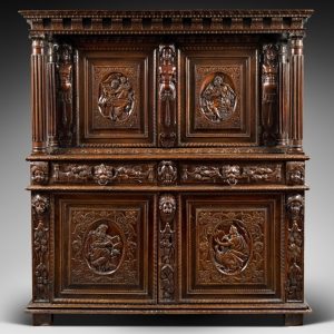 S3724 Renesansowy kredens z ewangelistami, XVI w.