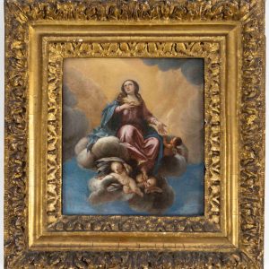 S3733 Wniebowzięcie Najświętszej Maryi Panny, Olej na miedzi, XVII w.