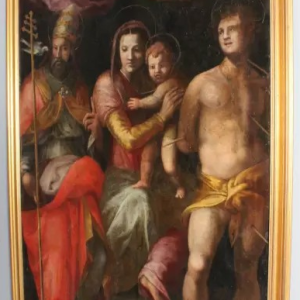 S871 Dzieciątko Jezus, Duży olej na płótnie, XVII w.