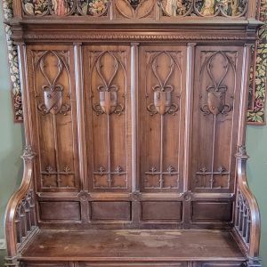 S2058 Neogotycka ławka/skrzynia, XIX w.