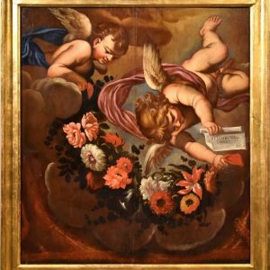 S2477 Para aniołów, Olej na drewnie, XVII w.