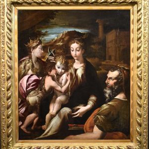 S2495 Madonna z Dzieciątkiem, Olej na płótnie, XVI w.