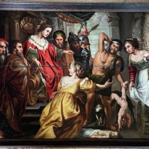 S3091 Sąd Salomona, Olej na drewnie, XVIII w.