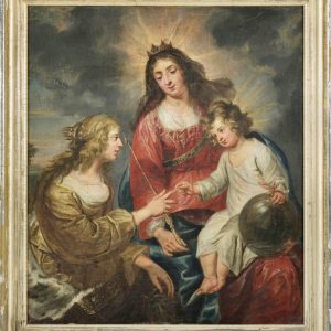 S3448 Mistyczne małżeństwo św. Katarzyny, Olej na płótnie, XVII w.