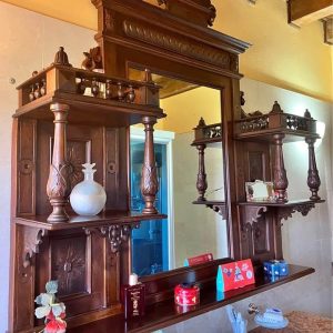 S3819 Lustro z półkami, XX w.