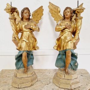 S3845 Para lichtarzy-aniołów, XVIII w.