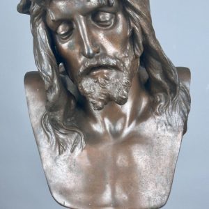 S1394 Popiersie Chrystusa w koronie cierniowej, Rzeźba, XIX w.