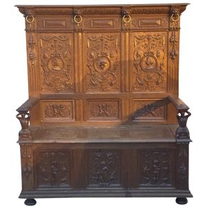 S3164 Renesansowa ławka/skrzynia, XIX w.