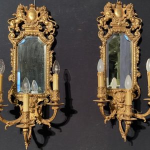 S3439 2 x Kinkiet z lustrem, XX w.