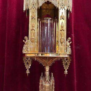 S4004 Duży gotycki relikwiarz, XIX w.