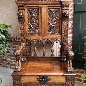 S3578 Duży renesansowy tron, XIX w.