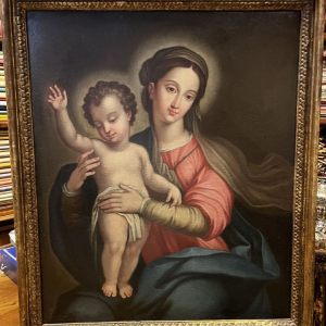 S4051 Madonna z Dzieciątkiem, Olej na płótnie, XIX w.