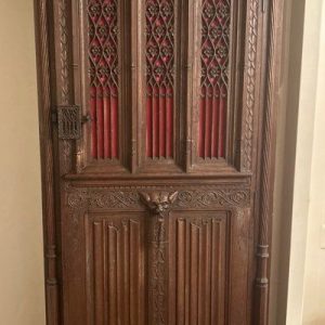 S4076 2 x Gotycki kredens, XIX w.