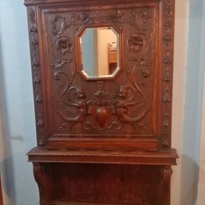 S4089 Wieszak z lustrem, XIX/XX w.