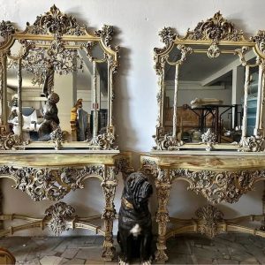 S3385 2 x Wenecka konsola z lustrem