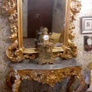 S1161 Barokowa konsola + lustro, XIX w.