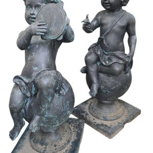 S1165 Zestaw cherubów-muzyków, Rzeźby, XX w.