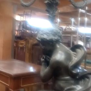 Para kandelabrów ponad 1 metr wysokości antyk brąz