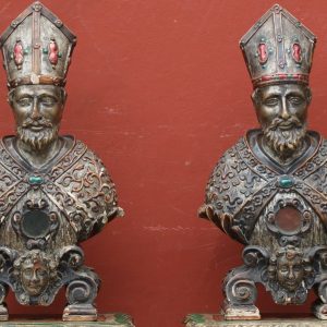 S3714 Para relikwiarzy w kształcie biskupów, XVIII w.