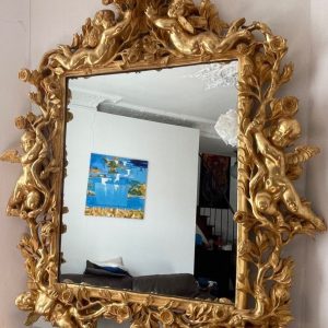 S58 Barokowe lustro z puttami, XVIII w.