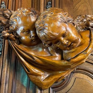 S2748 Obejmujące się anioły, Rzeźba, XIX w.