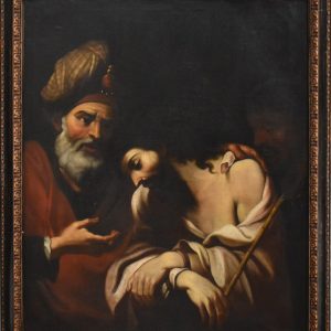 S4182 Chrystus i Kajfasz, Olej na płótnie, XVII w.