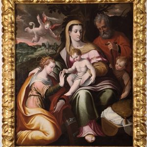 S4246 Mistyczne małżeństwo św. Katarzyny, Olej na płótnie, XVI w.