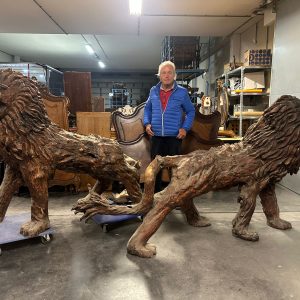 S2091 Para dużych lwów, Rzeźby, XX w.