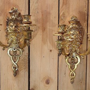 S3900 2 x Kinkiet z maszkaronem, XIX w.