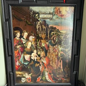 S227 Pokłon Trzech Króli, Olej na drewnie, XVI w.