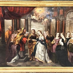 S4287 Ślub Maryi i Józefa, Olej na mosiądzu, XVII w.