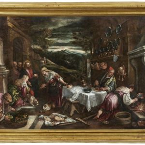 S2218 Chrystus w domu Marii i Marty, Olej na płótnie, XVI w.