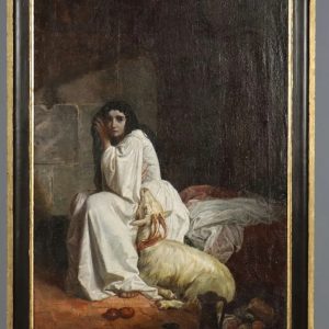 S3367 Esmeralda w Notre Dame, Olej na płótnie, XIX w.