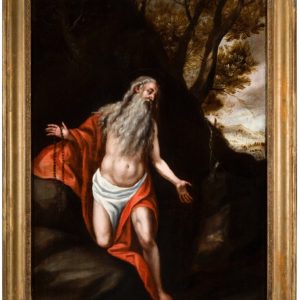 S3695 Święty Onufry, Olej na drewnie, XVII w.