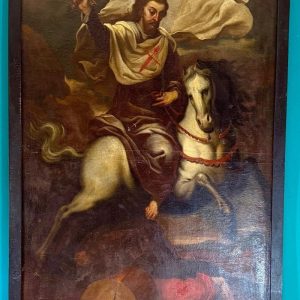 S3289 Jakub Większy Apostoł na koniu, Olej na płótnie, XVII w.