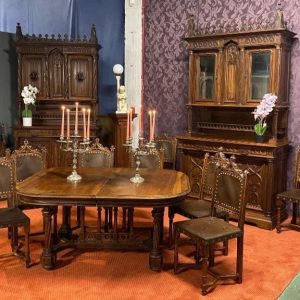 S3588 Neogotycki zestaw do jadalni, XIX w.
