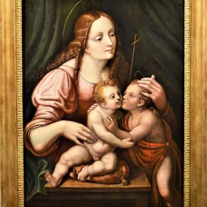 S3522 Madonna z Dzieciątkiem, Olej na drewnie, XVI w.