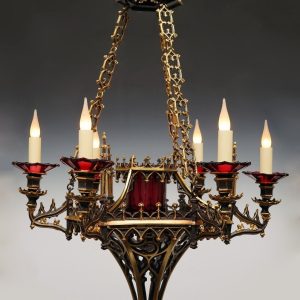 S3931 Neogotycki żyrandol, XIX w.