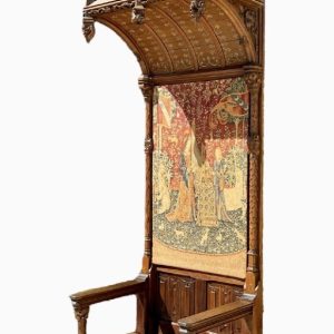 S4348 Duży gotycki tron, XIX w.