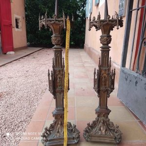 S999 2 x Gotyckich lichtarz