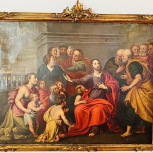 S1159 Chrystus z dziećmi, Olej na miedzi, XVII/XVIII w.