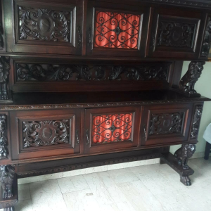 S2535 Renesansowy zestaw do jadalni na lwach, XIX w.