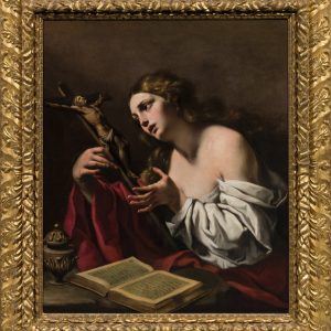 S469 Maria Magdalena adorująca krucyfiks, Olej na płótnie, XVII w.