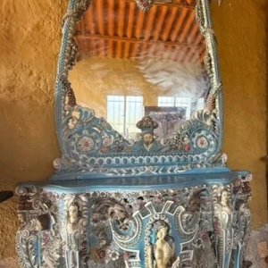 S4441 Rokokowa konsola z lustrem, XIX w.